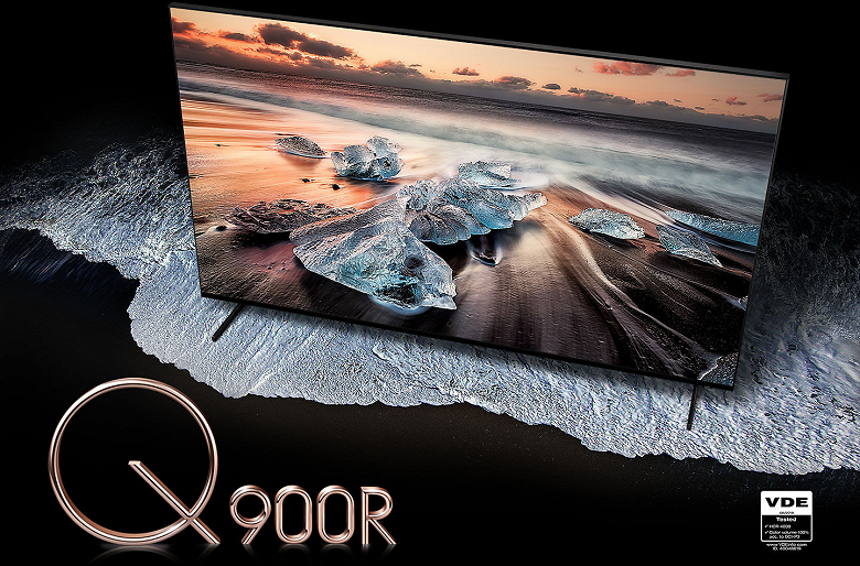В России представили телевизор Samsung Q900R QLED 8K Smart TV стоимостью 1 499 900 руб. 